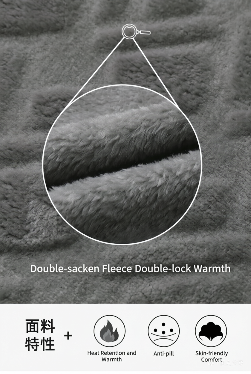 100% Polyester Flannel Fabric | 185cm Wide | 300g/㎡